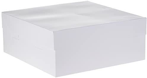 Mason Cash 12” White Cake Boxes | Square Cake Boxes for Transporting & Storing Cakes, Treats & Chocolates | Fits 12” Baking Drums & Boards | Ideal for Home & Professional Bakers