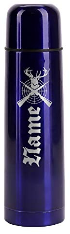 Herz & Heim® Thermoskanne 500 ml mit Namen für Jäger/Jägergeschenk