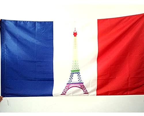 AZ FLAG Drapeau France Arc-En-Ciel 150x90 cm Gay Polyester 100D Fourreau | Usage intérieur et extérieur Drapeau décoratif coutures doubles et bords renforcés avec fourreau pour mât