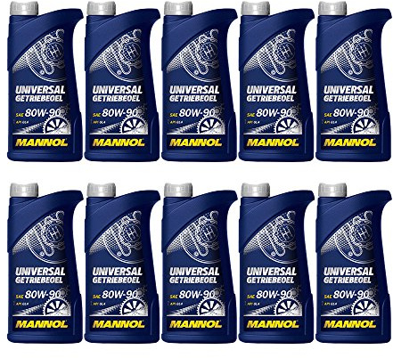 MANNOL 10 x 1L Universal Getriebeoel 80W-90 API GL 4 / Schaltgetriebe- Achs- oel