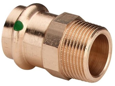 Markenlos Viega Profipress Kupfer Pressfitting Übergangsnippel AG (22x3/4)
