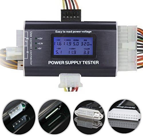 LEAGY 20/24 4/6/8 PIN 1.8 LCD Computer PC Power Supply Tester for SATA,IDE,HDD,ATX,ITX,BYI Connectors