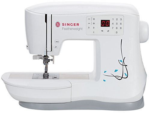 Singer 230144001 Featherweight C240 Nähmaschine, Kunststoff, weiss, L 43 / B 23 / H 32 cm, Weiß