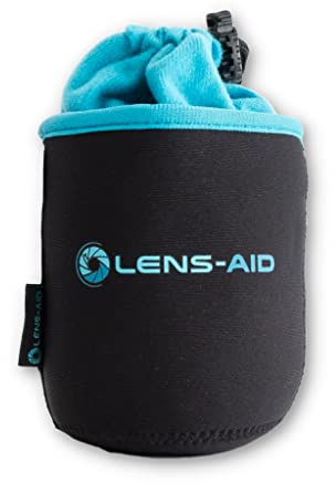 LENS-AID Neopren Objektivbeutel mit Fleece-Fütterung als Set oder einzeln Objektivtasche BZW. Köcher als Schutz für Objektiv, Blitz, Monitor, Kamera-Zubehör - XXS