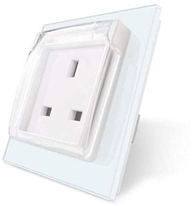LIVOLO C7-1WF/SR/C1UK-11-A - Enchufe con tapa protectora, color blanco