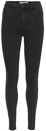 Noisy may Damen Nmcallie Hw Skinny Jeans Vi069dg Noos Hose, Dark Grey Denim, 28W / 30L EU