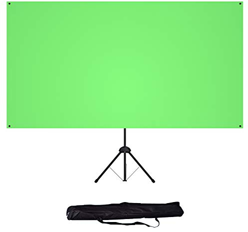 NEUE DAWN 80 Green Screen 183 x 106 cm 16:9 schermo verde per video Pannello Chroma Key per Fotografia e Video Studio Portable greenscreen schermo con treppiede supporto per sfondo fotografico