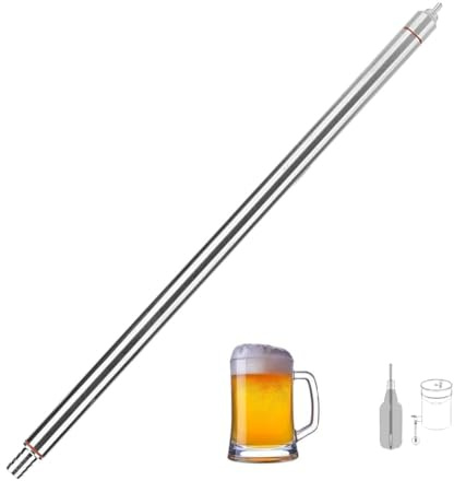Remplissage de Bouteilles de bière,Remplisseur de bouteille de bière d'acier inoxydable de 13,7in, ressort d'embouteillage de bières chargé pour les ustensiles de brassage à la maison