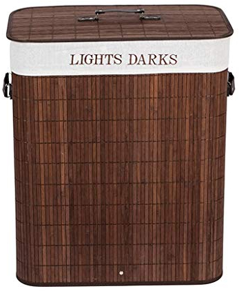 ZAW Basura Vine Bote de Basura de bambú Hecha a Mano de Basura Cuba de Almacenamiento de Basura Rectangular Cesta for baños, dormitorios, cocinas, Habitaciones Craft Papelera (Color : C)