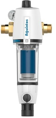 Vorfilter Rückspülfilter Automatikfilter Hauswasserstation Hauswasserfilter mit Druckminderer (Rückspühlfiter RDX)- Aquintos RDX Vorfilter