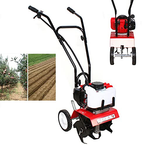LENJKYYO 2 tempi 52 CC a benzina, coltivatore a terra, zappa da giardino, 1,9 kW