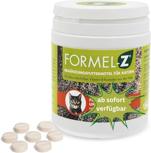 FORMEL-Z® Haut- & Fellpflege Hautschutz Katze | Studien-geprüft | Ohne Chemie | 365 Tabletten | Von Experten entwickelt | Mit natürlichem Vitamin-B-Komplex | Besondere Akzeptanz