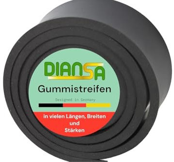 Gummistreifen bis 5m Länge in 15mm dick und 5 Verschiedene Breiten Hartgummi Vollgummi Gummiauflage Gummi-Platte-Matte Schürfleiste (Länge: 3m, Breite: 80mm (8cm))