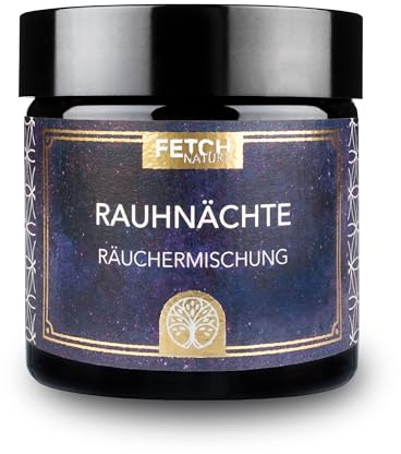 Räuchermischung Rauhnächte mit Myrrhe, Salbei & Lavendel – naturreines Räucherwerk für Rituale, Ausräuchern & Jahreswechsel – handgemacht & plastikfrei – 60ml Mischung