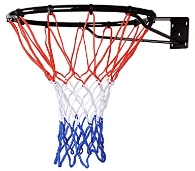 STREETSKILLER basketkorg med väggfäste och avtagbart basketnät. Standardkorgstorlek med 45 cm diameter lämplig för inomhus- och utomhusbruk, inklusive monteringstillbehör