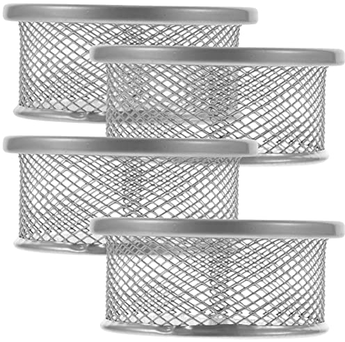 Operitacx 4stücke Metallische Stifthalter Multifunktionale Aufbewahrung Für Büroklammern Eleganter Organizer Für Schreibtisch Für Zuhause Schule Büro Hochwertiger Metallbehälter