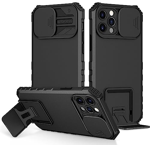 PANXIYUE Cover per iPhone 11 pro max 6.5 pollici [Militare Antiurto case] Protezione con supporto, antigraffio rigida armatura e antiurto Silicone Bumper, Protezione Fotocamera Anti Graffio, Nero