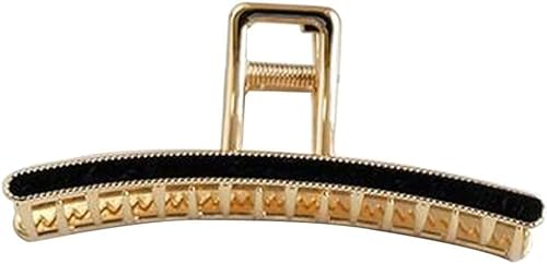 Pinzas de garra for cabello grueso, pinza de espina de pescado, tocados, accesorios for el peinado del cabello, elegante pinza de metal, pinza for el cabello con pinza de mandíbula grande [L] (Color :
