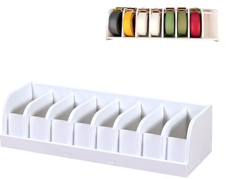 LIKEUDO 8-Grid Gürtelhalter Schrank Gürtel Aufbewahrungsbox Gürtel Vitrine Kunststoff Gürtel Display Rack