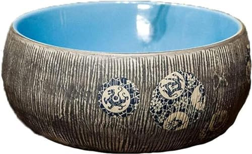 SONAXO Lavabo in Resina, Bagno Ovale da Incasso in Pietra Naturale Lavabo Rotondo retrò Lavandino Contenitore in Ceramica Lavabo Antispruzzo per Hotel per Bagno