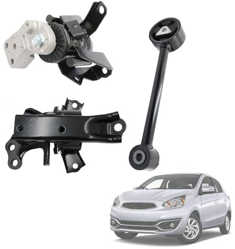 XQSMWF 3Pcs Engine Motor Mount and Transmission Mount Kit, Compatible with Mitsubishi Mirage 2014-2022, Mirage G4 1.2L 2017-2022# 2910A106 1092A096 1093A146 2910A318 8010107 8010104