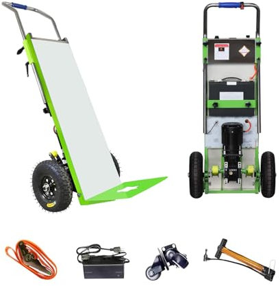KELUNIS Carrelli Elettrici per Salire Le Scale capacità 880 Libbre per Impieghi Gravosi Carrelli Elettrici per Salire Le Scale con Maniglia Telescopica,Verde