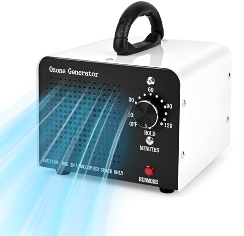 Dreamhigh® Ozongenerator 30000mg/H, Ozongerät bis zu 300㎡,Ozon Luftreiniger haben 120-Minuten-Timer,Ozone Generator für Auto Garagen Wohnung Hotels Küche und Haustiere,Reinigen Gerüche/Verschmutzung