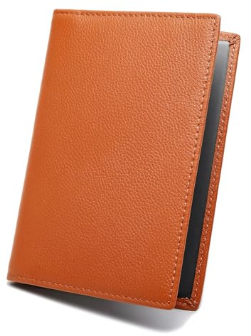 FOMAX Echtleder Schutzhülle für Reisepass, 100% Leder | Stilvolle Reisepasshülle, Travel Wallet, Etui für Reisen, Passport case Hülle