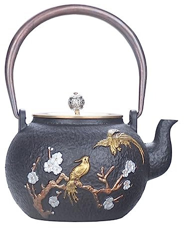 IWENZHKPA Tetera Teapot Tetera De Hierro Fundido De 1,2 L/1200ML, Teteras De Hierro, Tetera, Tetera para Hervir Tetera Infusiones
