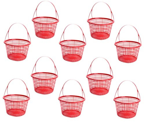 TOYANDONA 10pièces Panier De Cueillette De Fruits avec Poignée Plastique Léger pour Récolte à Domicile Et Plein Air