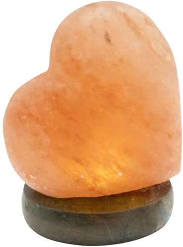 GLOBO Salzkristall Lampe Tischlampe Salzkristalllampe LED Salzsteinlampe Salzlampe Herz Form 28306