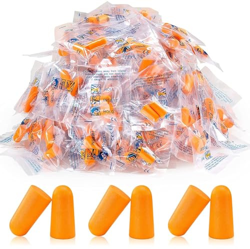 60 Pairs Foam Ear Plugs for Noise Cancelling, Ultra Soft Earplugs for Sleeping, Travel, Concerts & Studying, Industrial Ear Plugs with High Noise Reduction, Soft Foam Earplugs for Comfortable Fit