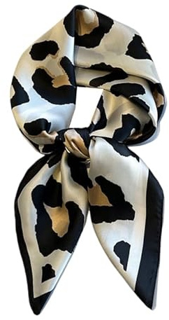 Vellette Femme Foulards de tête en Soie Foulard Echarpe Bandana Soie Grand Carré Satiné Foulards Écharpe