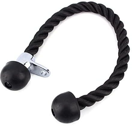 Ejoyous Cuerda de tracción Triceps Triceps para gimnasio en casa con nailon trenzado pesado y ojal giratorio, tríceps óptimo