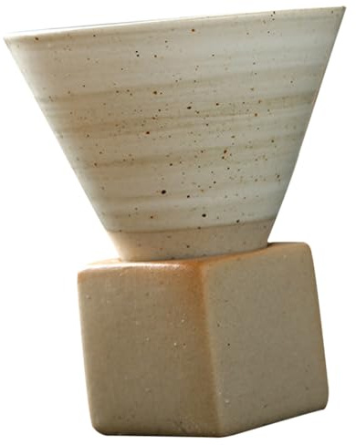 ZUNOXAZ Tasse à Café Bords Lisses et Robuste en Céramique Blanc de Style Japonerie 200ml pour Bureau et Salons de Dessert