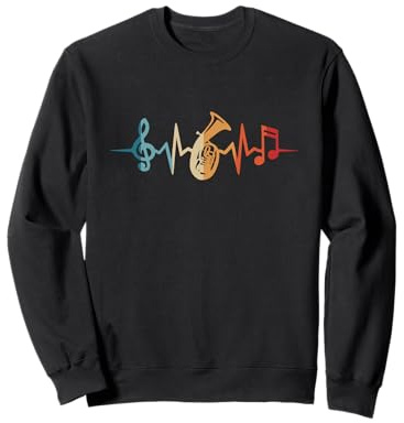 Tenorhornist Herzschlag Orchester Musiker Tenorhorn Sweatshirt