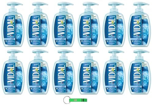 Vidal Lot de 12 savons liquides avec talc/sapone liquide 300 ml + porte-clés Beni Culinari