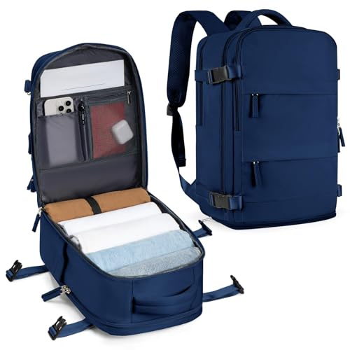 SZLX Zaino Ryanair 40x30x20 Donna Zaino da Viaggio 40x30x20 Wizzair Bagaglio a Mano Uomo per Laptop da 14 Pollici Borse da Cabina Easyjet con Porta Scarpe