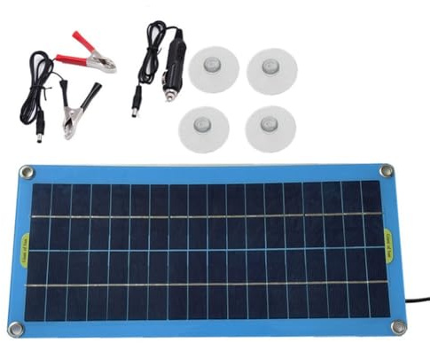 EpheyFIF Autobatterie-Ladegerät, 12 V, Solarpanel, Blockierdiodenschutz, effizientes Ladesystem für Fahrzeugbatterie, 43 x 20 cm