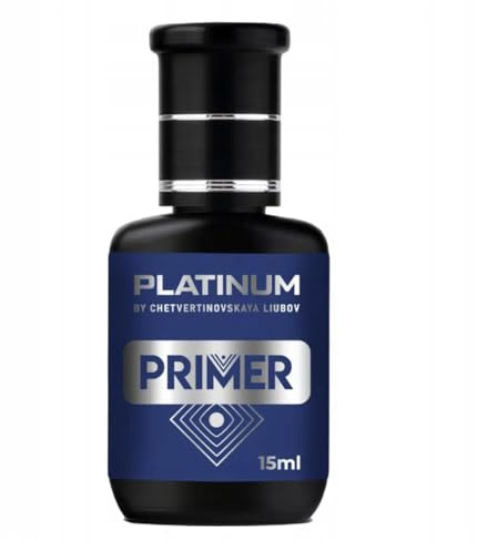 PLATINUM Pestañas Primer-Bonder – Primer sin alcohol – Fórmula a base de amina – 15 ml
