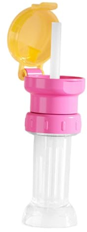 KiBcsLic Tappo per Tubo Della Bottiglia D'acqua Coperchio Girevole Carino di Ricambio Facile Da Usare per Bambini Anti-goccia, Rosso Giallo, Taglia unica bambino