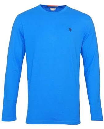 U.S. Polo Assn. Herren Shirt (M-3XL) Basic Langarm Rundhals Longsleeve Casual Oberteil P003