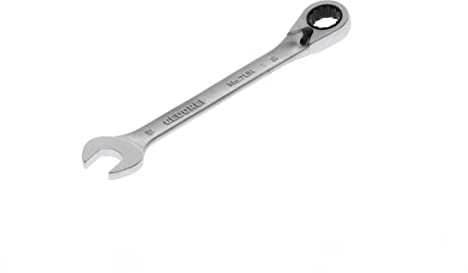 GEDORE Maulschlüssel mit Ringratsche, umschaltbar, SW 15 mm, abgewinkelt, 12-kant, UD-Profil, Schraubenschlüssel, 7 UR 15