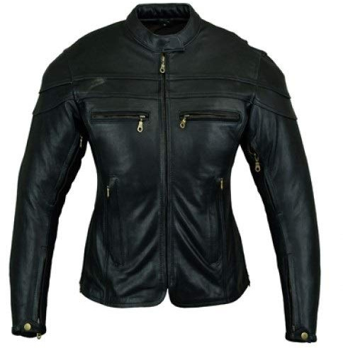 Australian Bikers Gear - Sturgis Tour - Damen Motorrad-Lederjacke - Protektoren - 38 (L)