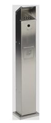 VAR | Kombi-Standascher | Volumen 5 l | BxHxT 180 x 1150 x 150 mm | Edelstahl