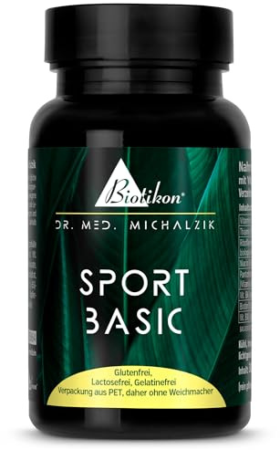 Sportconcept Basic enligt Dr. med. Michalzik - med vitamin A, B1, B2, B6, B9 folsyra, B12, biotin, niacin, pantotensyra, vitamin D3, K, järn, koppar, selen och zink - 30 kapslar - utan tillsatser - från BIOTIKON®