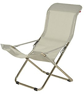 Gartenliege Fiesta – Zeitgenössische – Aluminium/texfil Blanc - Gris