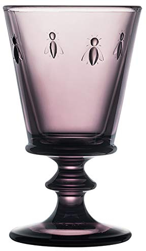 La Rochere - Verre A Vin - Abeille - Copa de vino tinto / Copa de vino blanco - Vaso prensado - Berenjena - 24 cl
