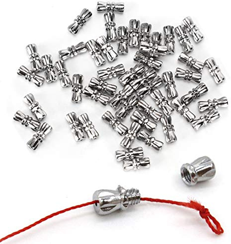 GAESHOW 50 Stück Edelstahl Kettenverschluss Clip, Armband Verschluss, Schmuck DIY Zubehör, Metall Handwerk Halskette Verschluss, Armband Schnalle Knopf Einfach zu schrauben, Silber
