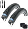 2 x Schwalbe Marathon Plus MTB Performance E50 ETRTO 57-622 (29,0 x 2,25) + 2 Schwalbe DV19 Schläuche inkl. Reifenheber